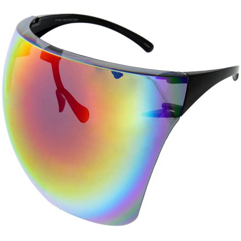 oversize streetwear visor face mask shield sunglasses 110mm sunglass la