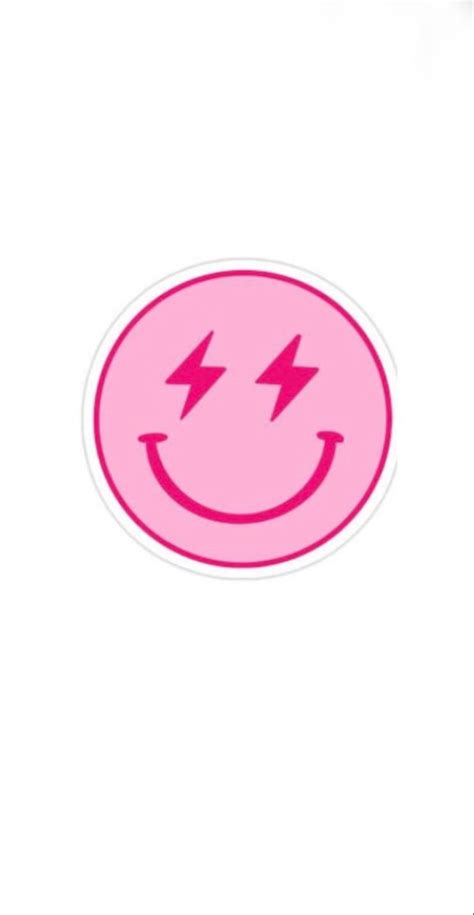 Pink Smiley Face Wallpaper IPhone Aesthetic Pink Cute Preppy In 2023