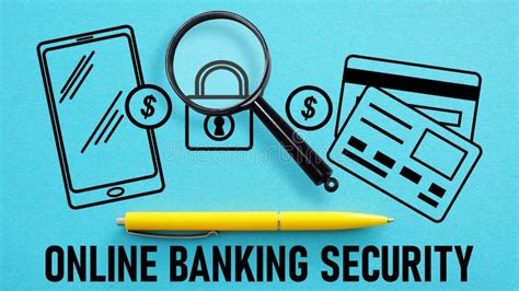 Online Banking Security Is Shown Using The Text Stock Image Image Of