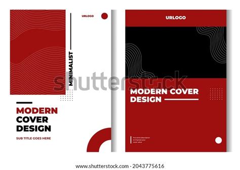 Modern Red Black White Document Cover Stock Vector Royalty Free