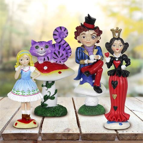 Alice In Wonderland Mini Fairy Gardening Miniature Set Miniature