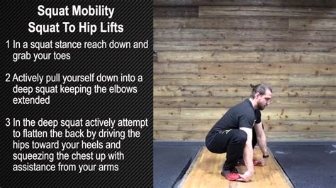Squat Mobility Squat To Hip Lifts Youtube
