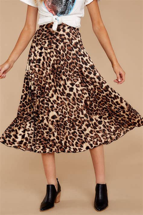 Act Wildly Leopard Print Midi Skirt Midi Skirt Printed Midi Skirt