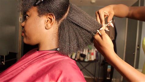 Natural Hair Salon Visit Blowdry And Trim Youtube