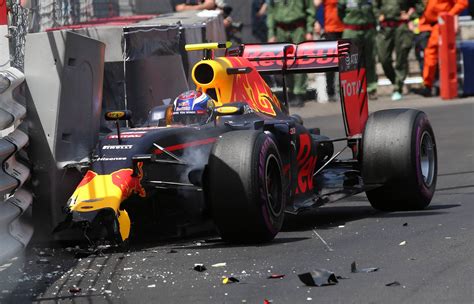 Crash Max Verstappen Red Bull Racing Formula 1 Gp Monaco 28 05 2016