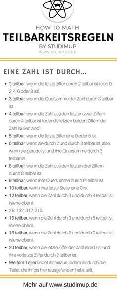 A = 3*c, daran sieht man, dass a durch 3 teilbar ist. Alle Teilbarkeitsregeln, also wann eine Zahl durch eine ...