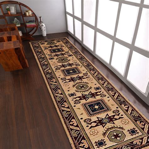 Rugsotic Carpets Hand Knotted Afghan Oriental Silk And Wool Runner