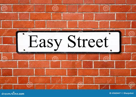 Easy Street Sign Stock Image Image Of English Concept 4560447