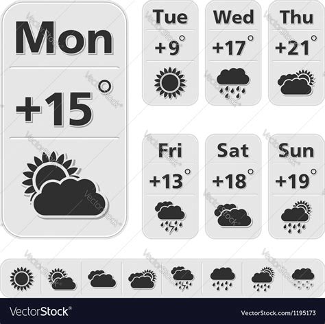 Weather Forecast Design Royalty Free Vector Image