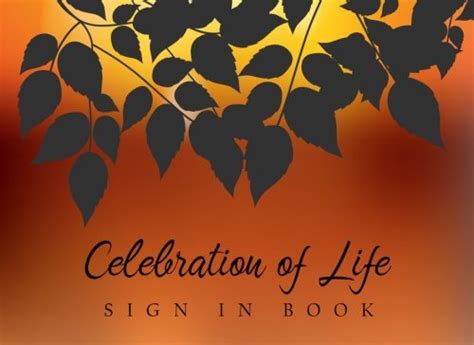 Celebration Of Life Sign In Book Memorial Service Book By Michelia New