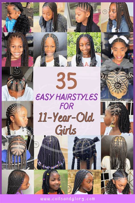 35 Easy Natural Hairstyles For 11 Year Old Girls In Grade School Coils And Glory