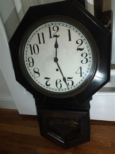 Antique Sessions Wall Clock Usa Forestville Conn Ebay