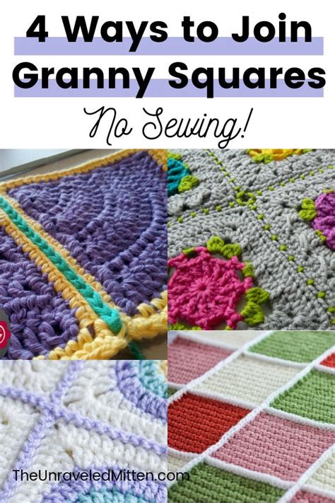 4 Ways To Join Granny Squares With No Sewing Granny Square Crochet