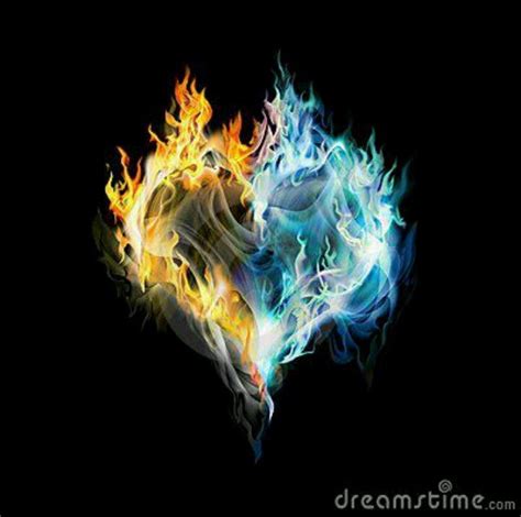 Water And Fire Heart Heart Of Ice Dark Heart Hearts On Fire Heart