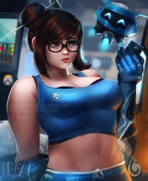 Magato “casual Mei From Overwatch ️ With Snowball 💖 Really Fun Drawing
