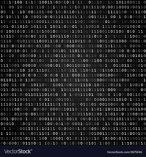 Binary Code Screen Black Royalty Free Vector Image