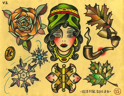 Tattoo Flash By Kris Fisk Especially Like The Multi Eyed Lady In The