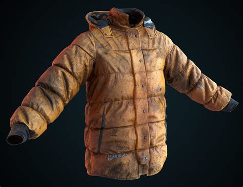 3d Model Dirty Winter Jacket Vr Ar Low Poly Cgtrader