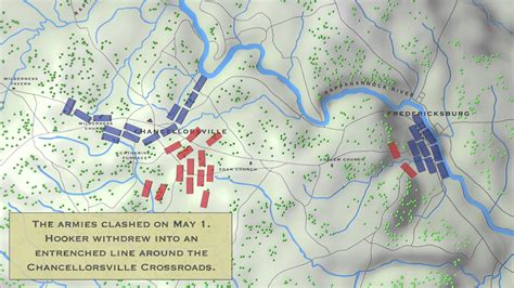 Battle Of Chancellorsville Map Map Of The Usa With State Names