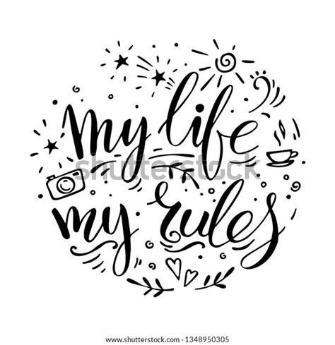 My Life My Rules Handwritten Quote Stock Vector Royalty Free