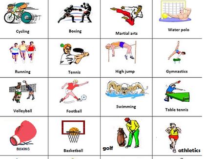 Aprende a decir los deportes en inglés. INGLÉS - Página web de jmvjrecursoseducativostic
