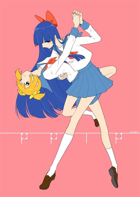 Pop Team Epic ポプテピピック Popuko X Pipimi Girls Cartoon Art Anime