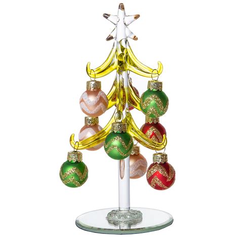 Mini Glass Christmas Tree With Removable Sphere Ornaments — Red Co Goods