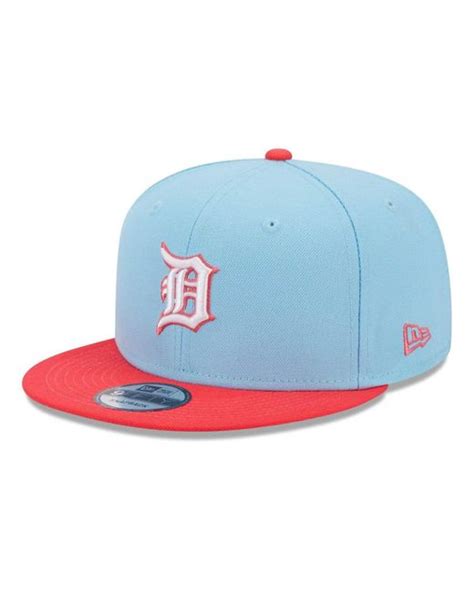 Ktz Light Blue And Red Detroit Tigers Spring Basic Two Tone 9fifty Snapback Hat For Men Lyst