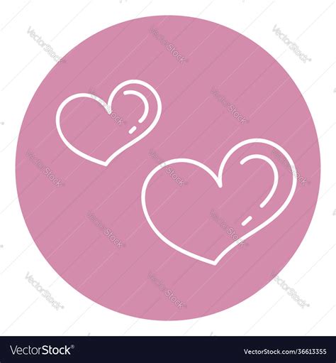 Two Pink Hearts On White Background Royalty Free Vector