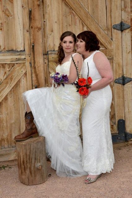 Two Brides Struttin Their Stuff At Their Colorado Destination Wedding