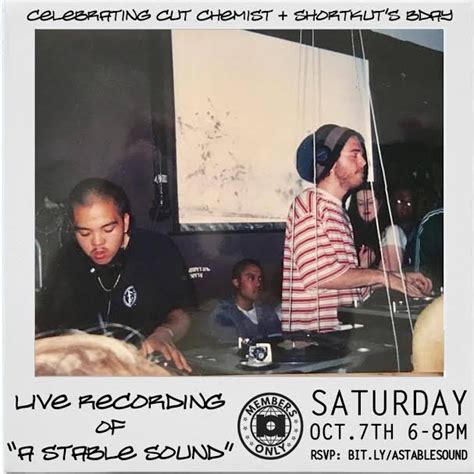 Sat 10717 A Stable Sound A Live Recording With Cut Chemist