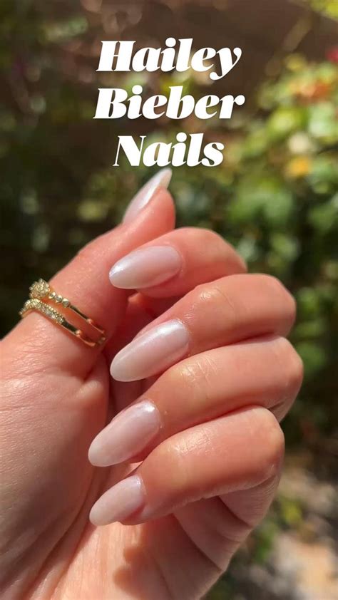 Hailey Bieber Nails White Chrome Nails Nail Inspo 2022 Summer Nail
