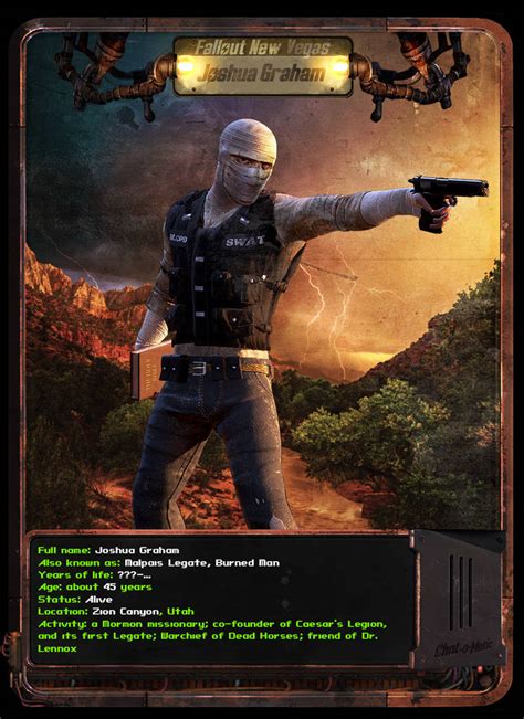 Fallout Collection Card J Graham Fallout Nv By Customovsky On