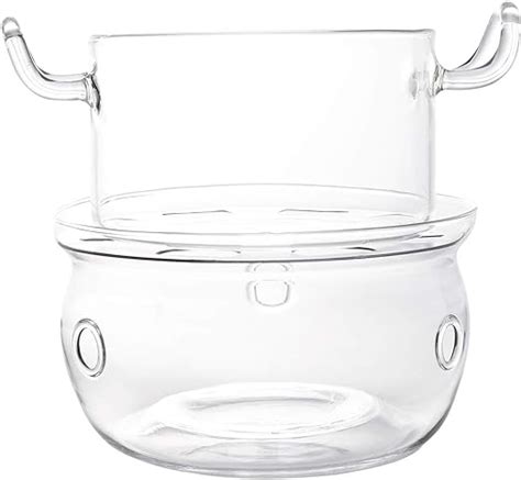 Toyandona 1 Set Glass Melting Pot Double Boiler Glass Milk Warmer Coffee Pot For