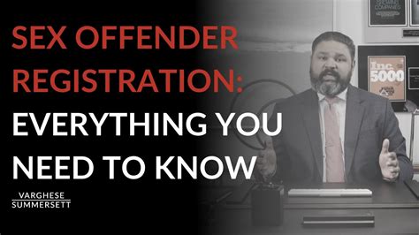 Sex Offender Registration Everything You Need To Know Youtube