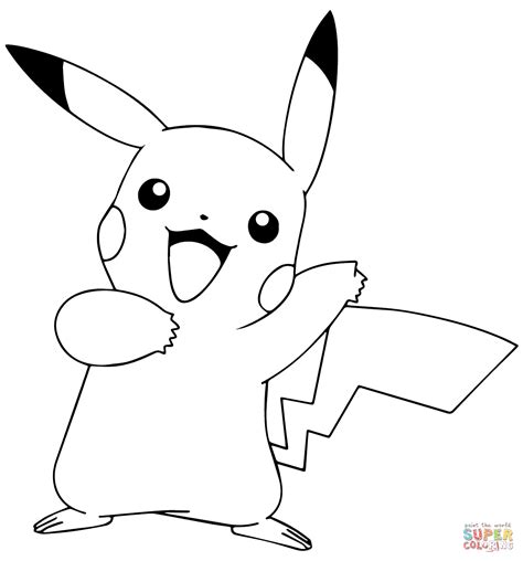 Pokemon Pikachu Coloring Pages To Print Coloring Pages