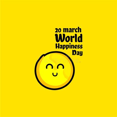 World Happiness Day Vector Template Design Illustration Stock Vector