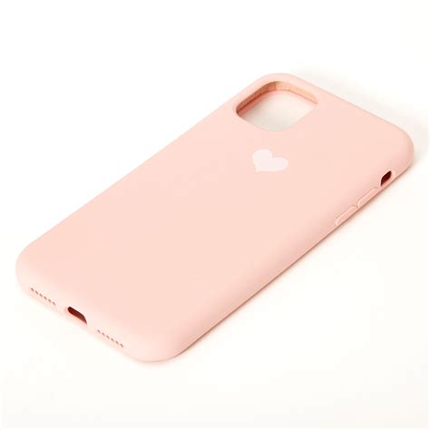 Blush Pink Heart Phone Case Fits Iphone 11 Claires Us