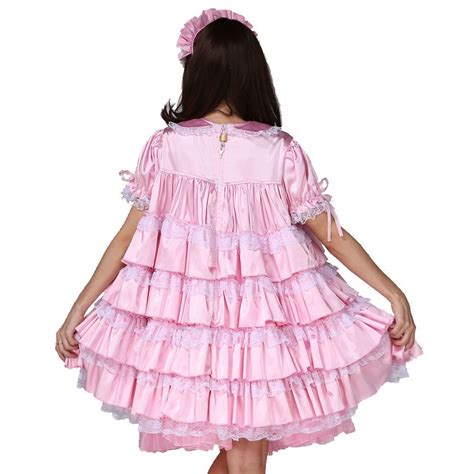 Buy Gocebaby Women Adult Baby Sissy Maid Satin Lockable Dress Costume