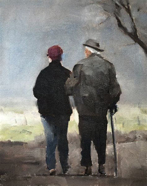 Old Couple Painting Couple Painting Art Print Art Print From