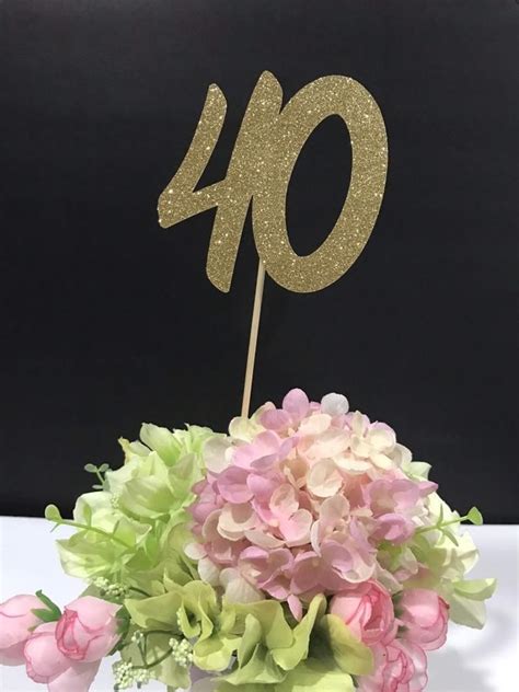 40th Birthday Party Decorations 40th Birthday Centerpiece Etsy 40th