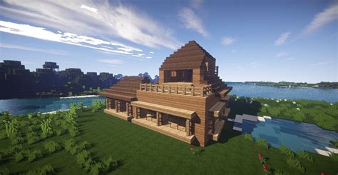 Beautiful Big Wooden House Minecraft Map