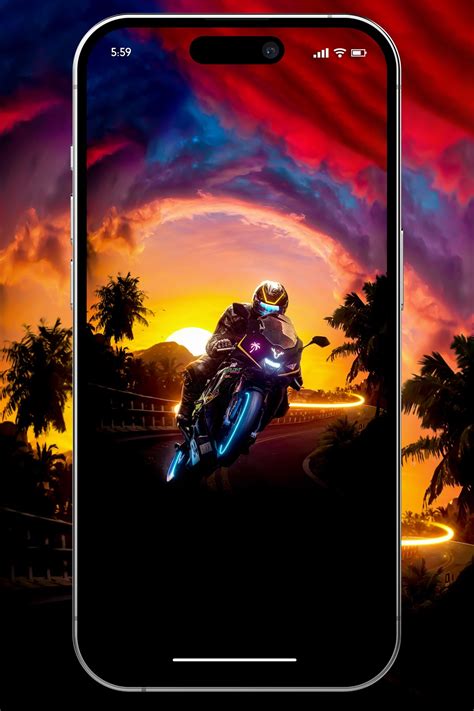 4k Sunset Retro Rider 80s Style Cool Wallpaper For Phone