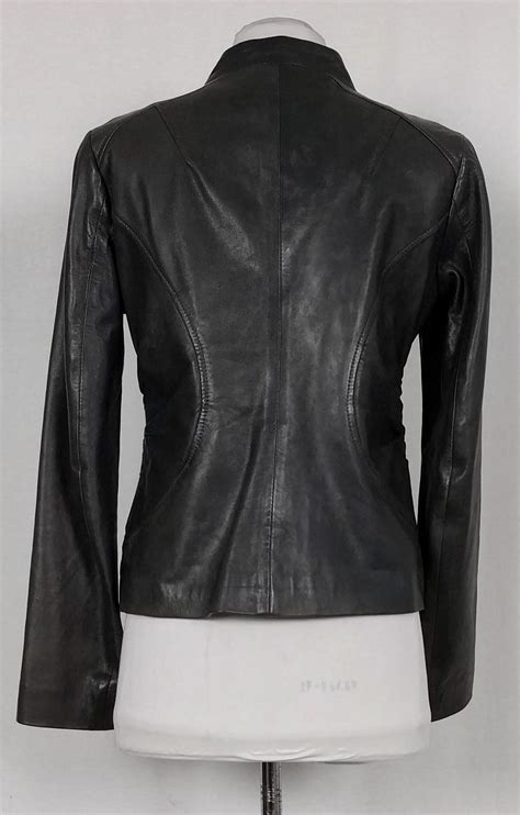 Womens Fashion Elie Tahari Leather Jacket A2 Jackets