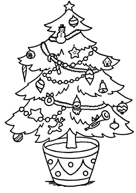 Árbol De Navidad Para Colorear ~ Dibujos Para Niños