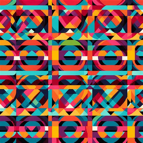 Geometric Pop Art Colored Pattern 3 Ai T Art