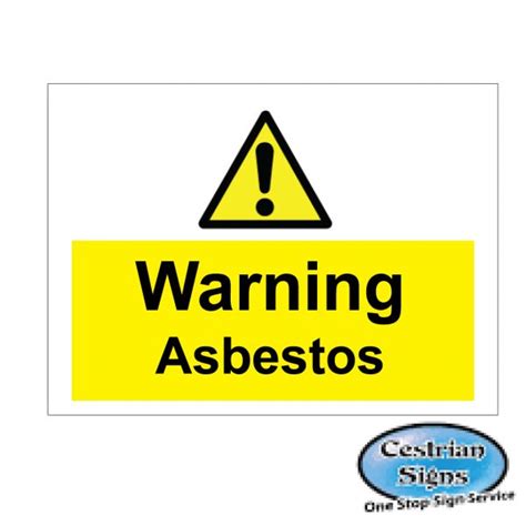Warning Asbestos Signs 600mm X 400mm Cestrian Signs