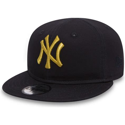New Era Flat Brim Youth Gold Logo 9fifty Golden New York Yankees Mlb