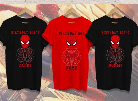 Spiderman Birthday T-Shirt Superhero Shirt Family Shirts | Etsy in 2021