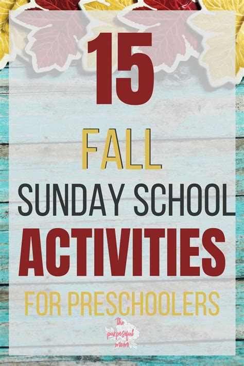 15 Fall Sunday School Crafts And Activities For Preschoolers Fall